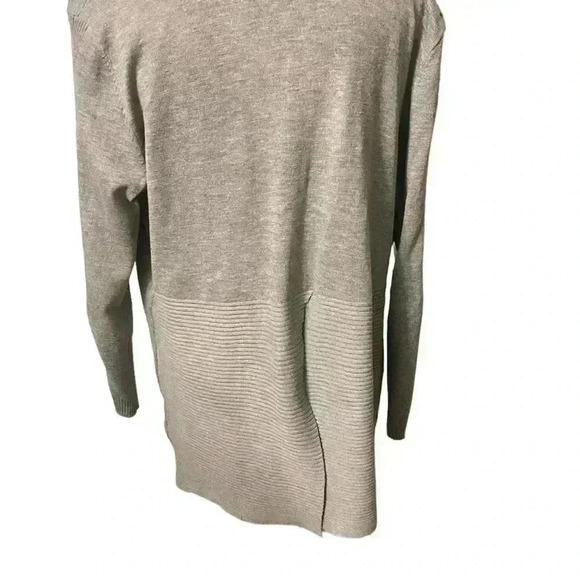 Time and Tru women’s open front light gray cardigan long sleeves size large - Picture 5 of 9